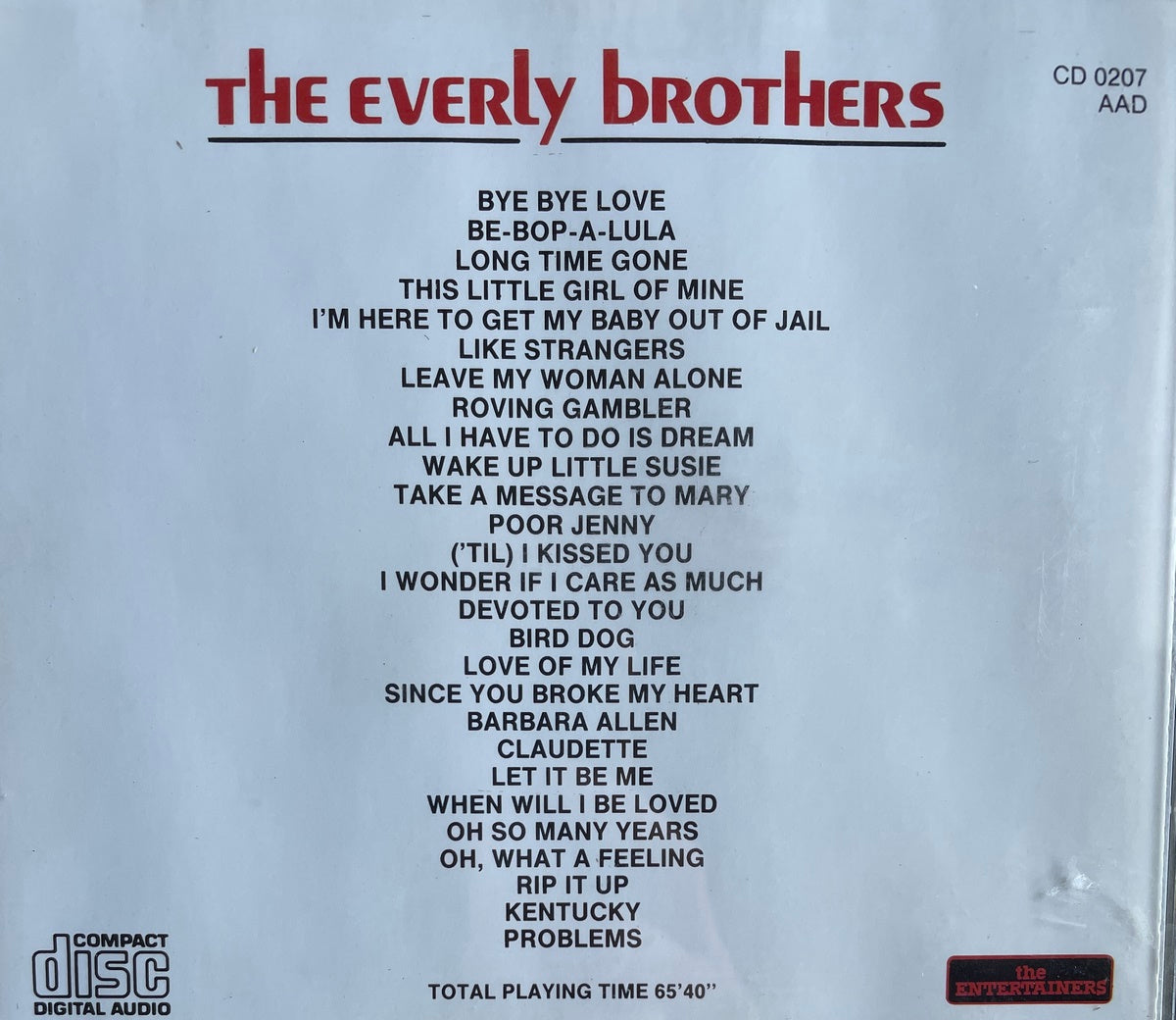 CD - Everly Brothers - Bye Bye Love