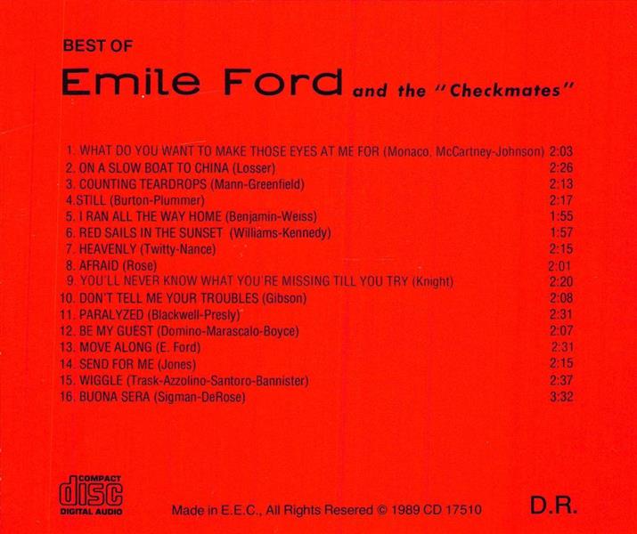 CD - Emile Ford & The Checkmates - Best Of 16 Tracks