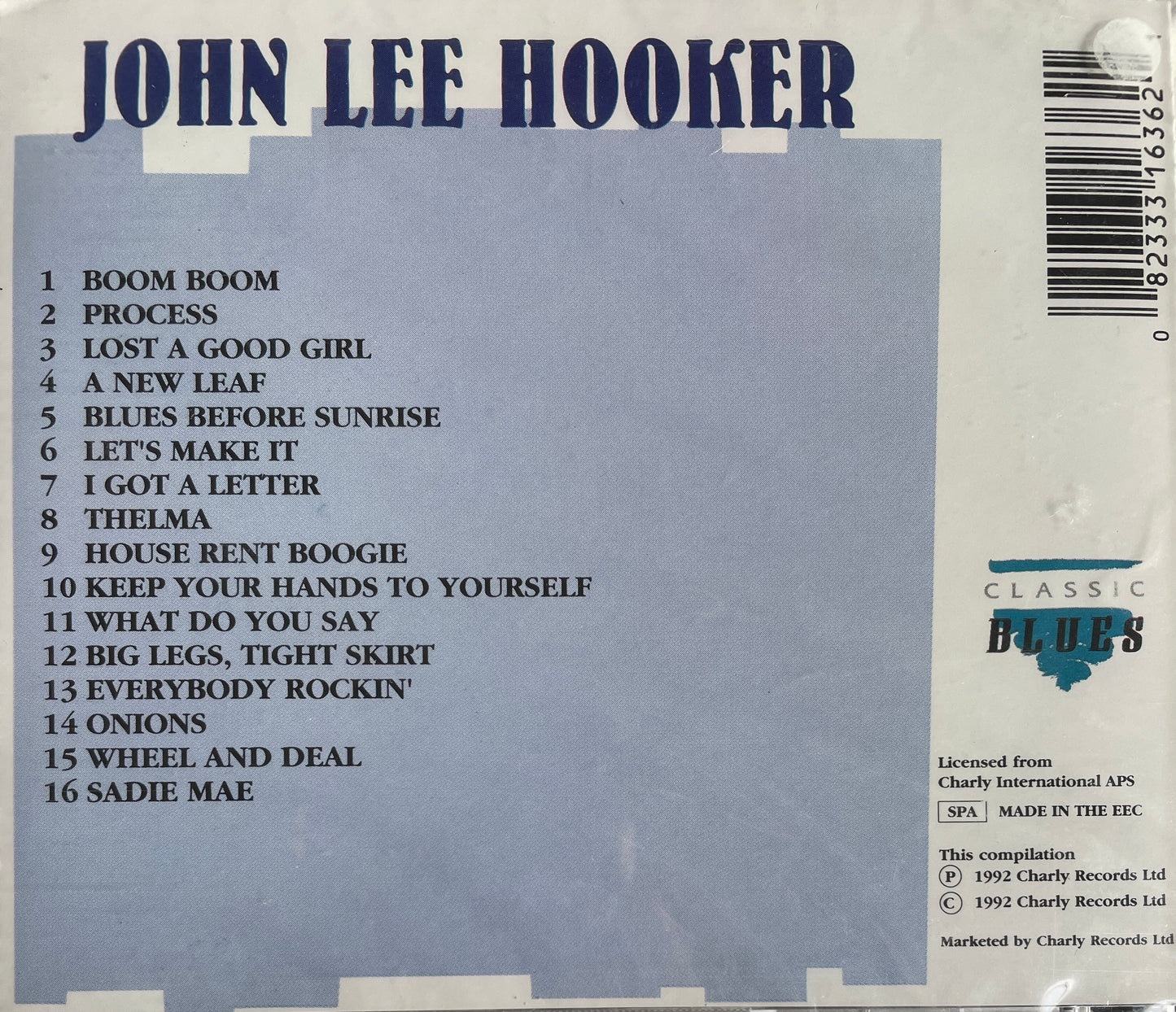 CD - John Lee Hooker - Boom Boom