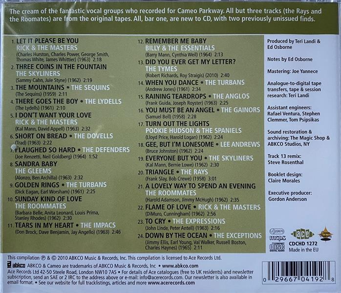 CD - VA - Remember Me Baby - Cameo Parkway Vocal Groups Volume 1