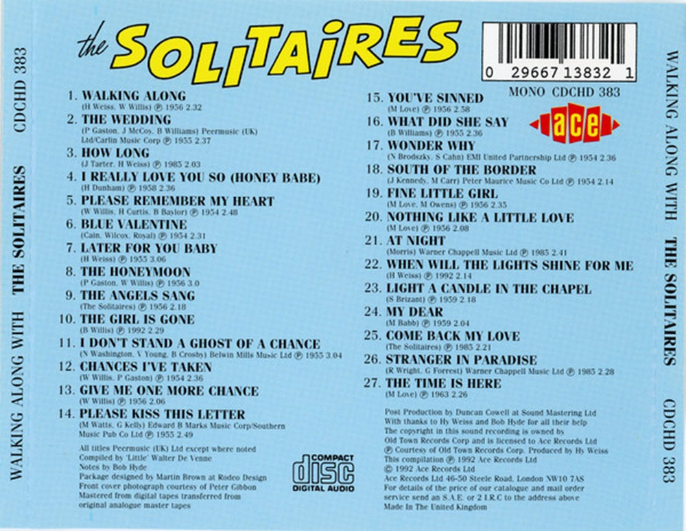 CD - Solitaires - Walking Along With The Solitaires