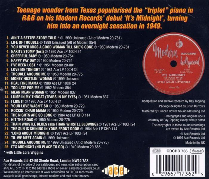 CD - Little Willie Littlefield - Kat On The Keys