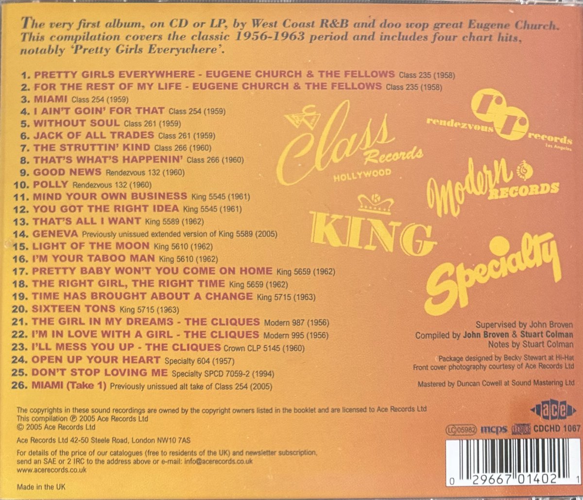 CD - Eugene Church - The Very Best Of