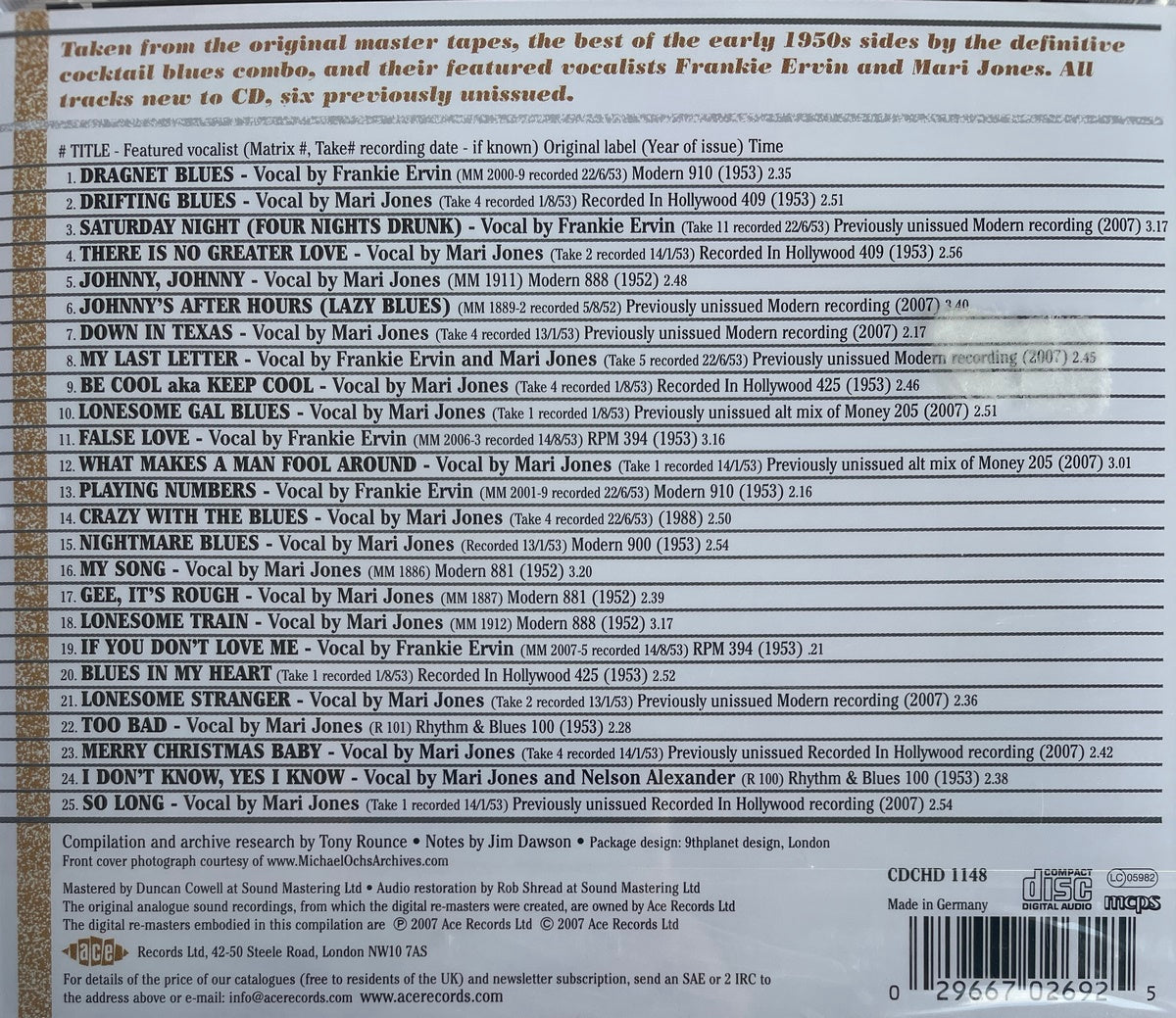 CD - Johnny Moore's Three Blazers - Be Cool