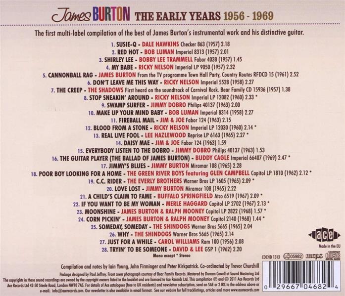 CD - VA - James Burton - The Early Years - 1956-1969