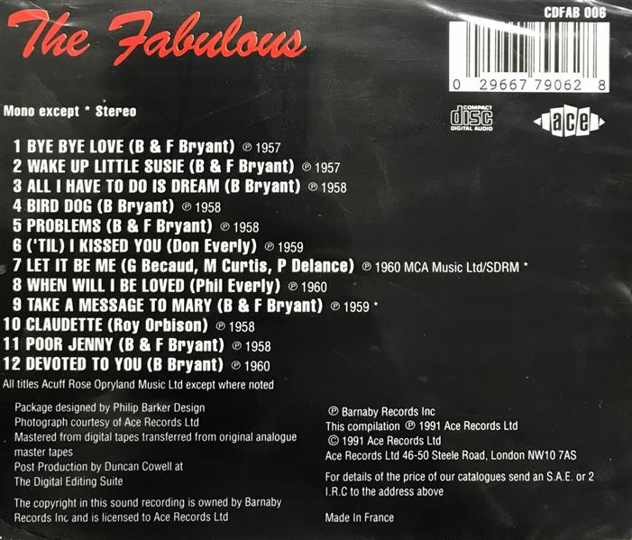 CD - Everly Brothers - Fabulous Everly Brothers