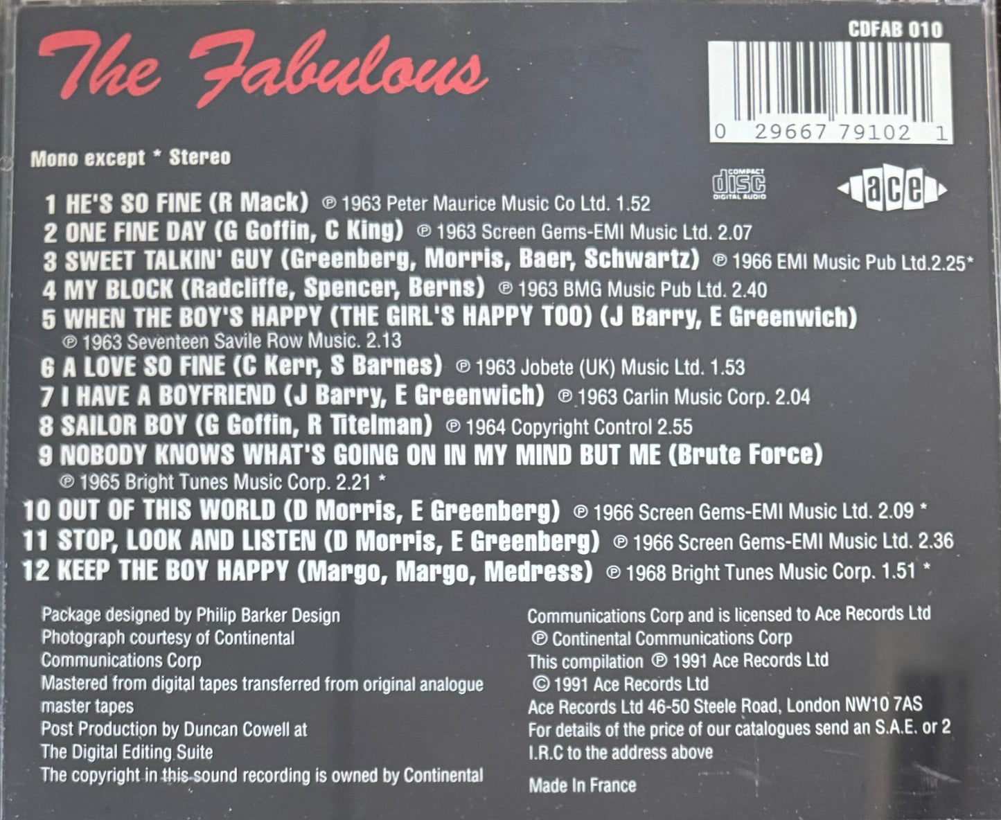 CD - Chiffons - The Fabulous Original Recordings