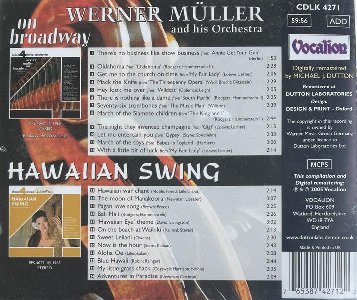 CD - Werner Müller And His Orchestra - On Broadway - Hawaiian Swing