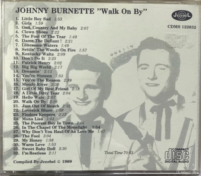 CD - Johnny Burnette - Walk On By
