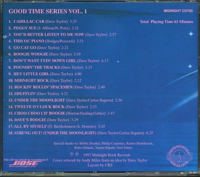 CD - Dave Taylor - Cadillacs And Moonlight