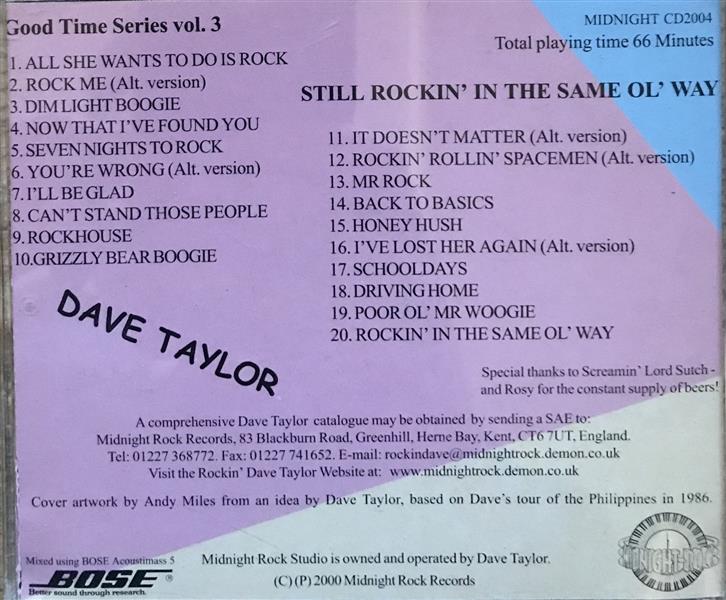 CD - Dave Taylor - Still Rockin´ In The Same Ol´ Way