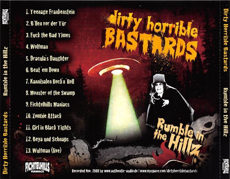 CD - Dirty Horrible Bastards - Rumble In The Hillz