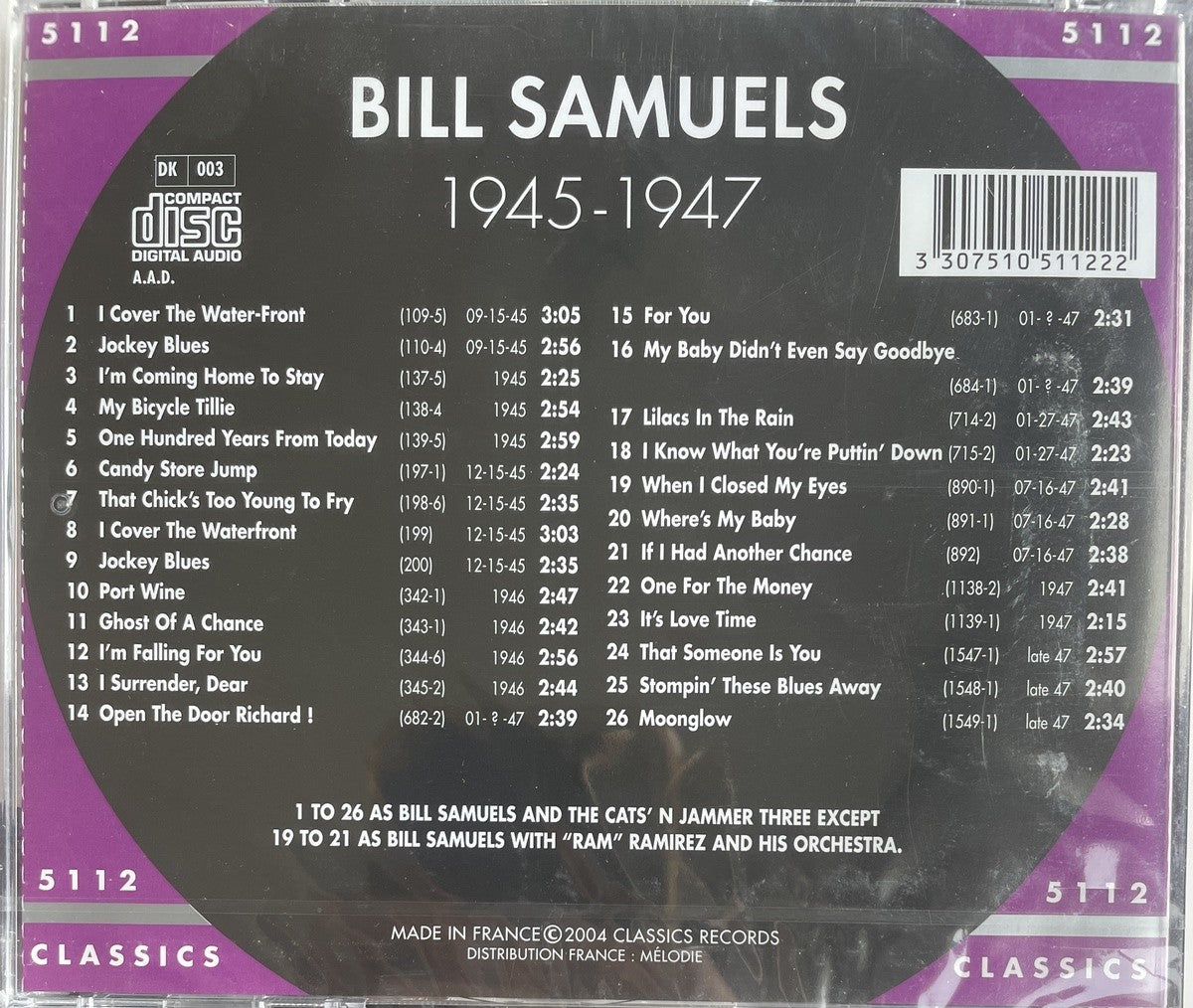CD - Bill Samuels - Classics