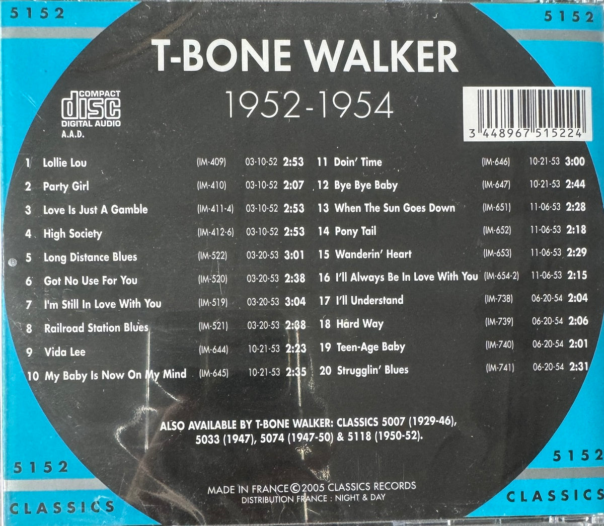CD - T-Bone Walker - 1952-1954