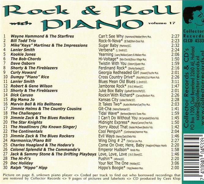 CD - VA - Rock And Roll With Piano Vol. 17