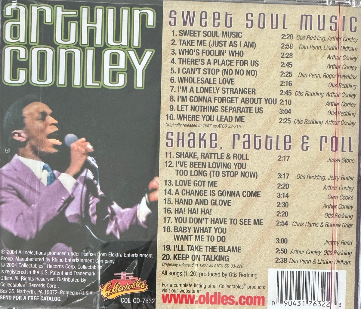 CD - Arthur Conley ft. The Hit Song Sweet Soul Music - Shake, Rattle & Roll
