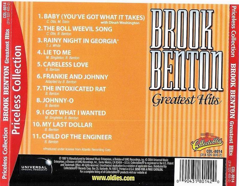 CD - Brook Benton - Greatest Hits