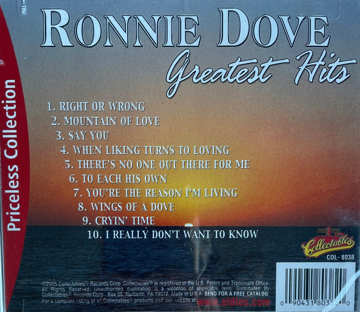 CD - Ronnie Dove - Greatest Hits