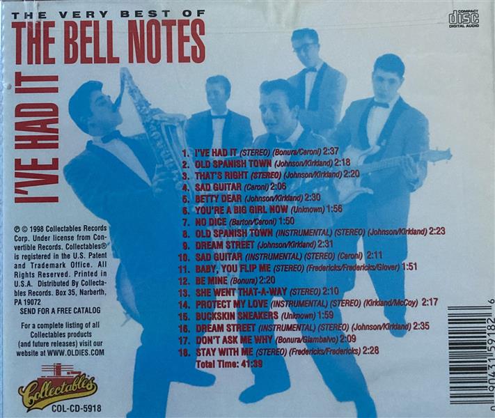 CD - Bell Notes - I've Had It (The very best of)
