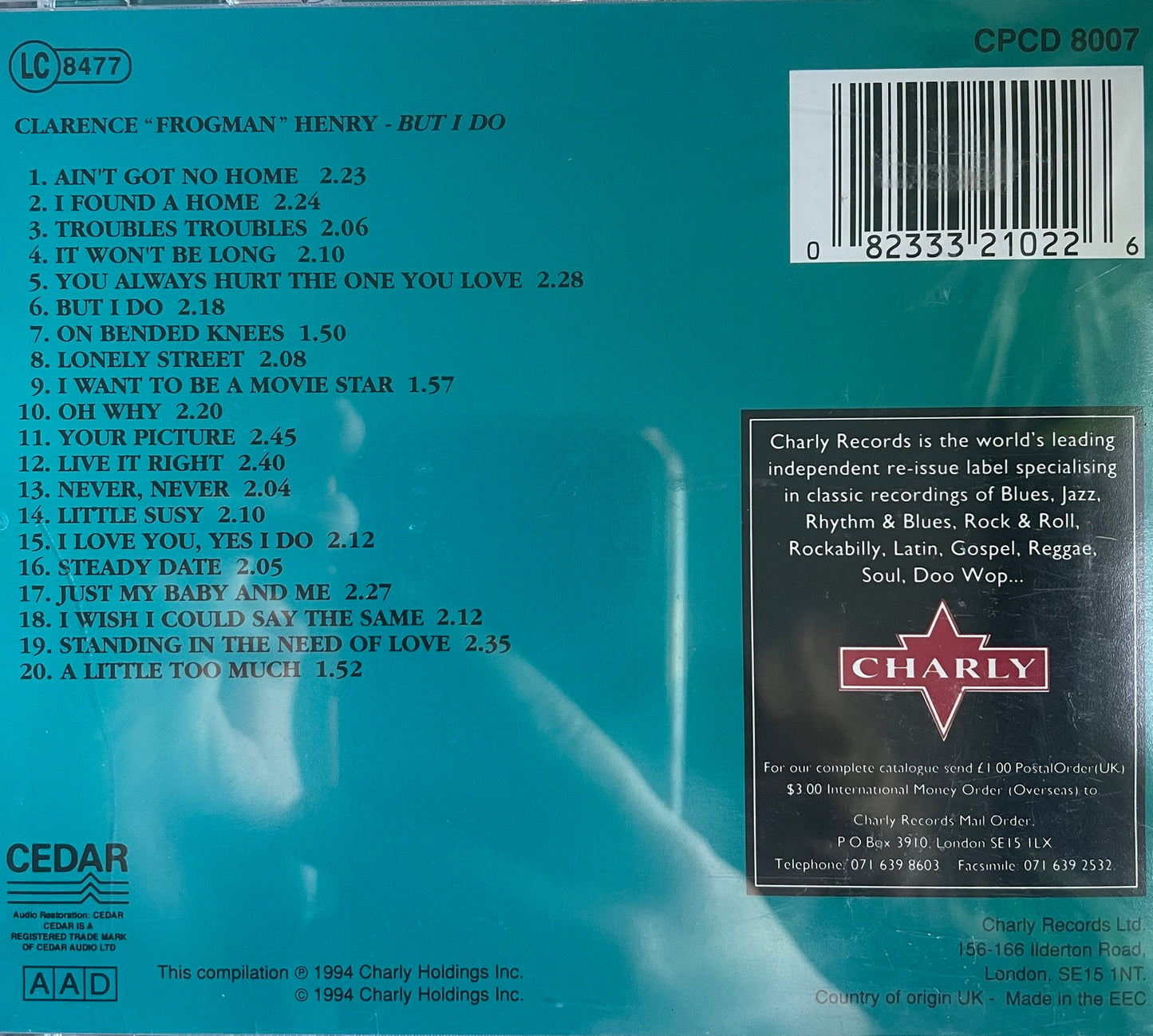 CD - Clarence "Frogman" Henry - But I Do