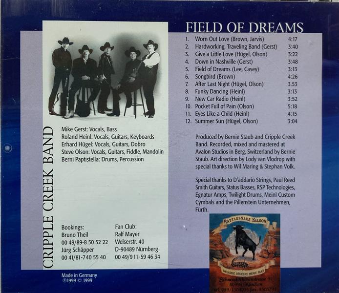CD - Cripple Creek Band - Field Of Dreams