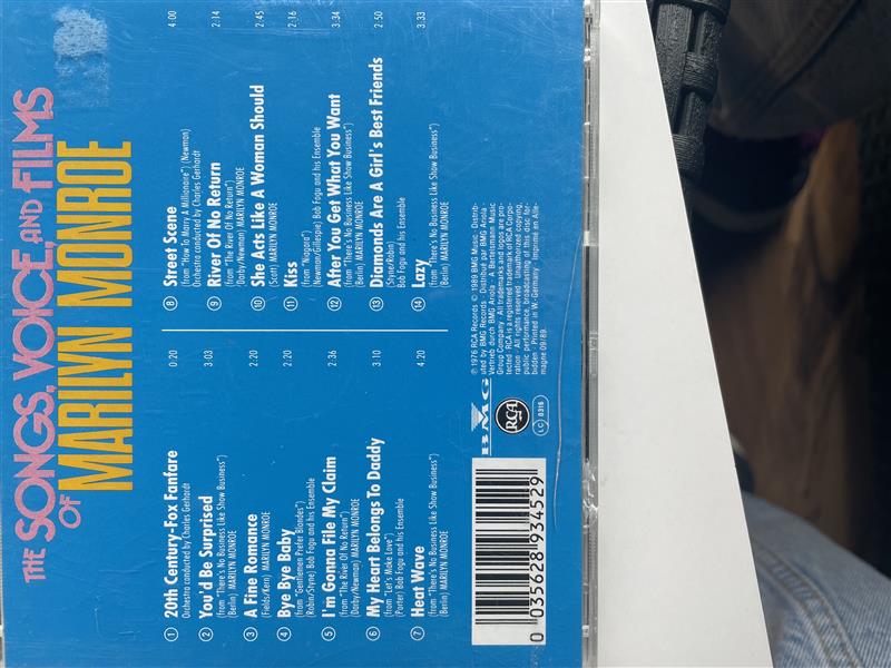 CD - Marilyn Monroe - The Songs, Voice And Films Of