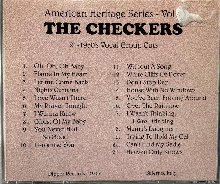 CD - Checkers - American Heritage Series Vol.1 21-1950s Vocal Group Cuts