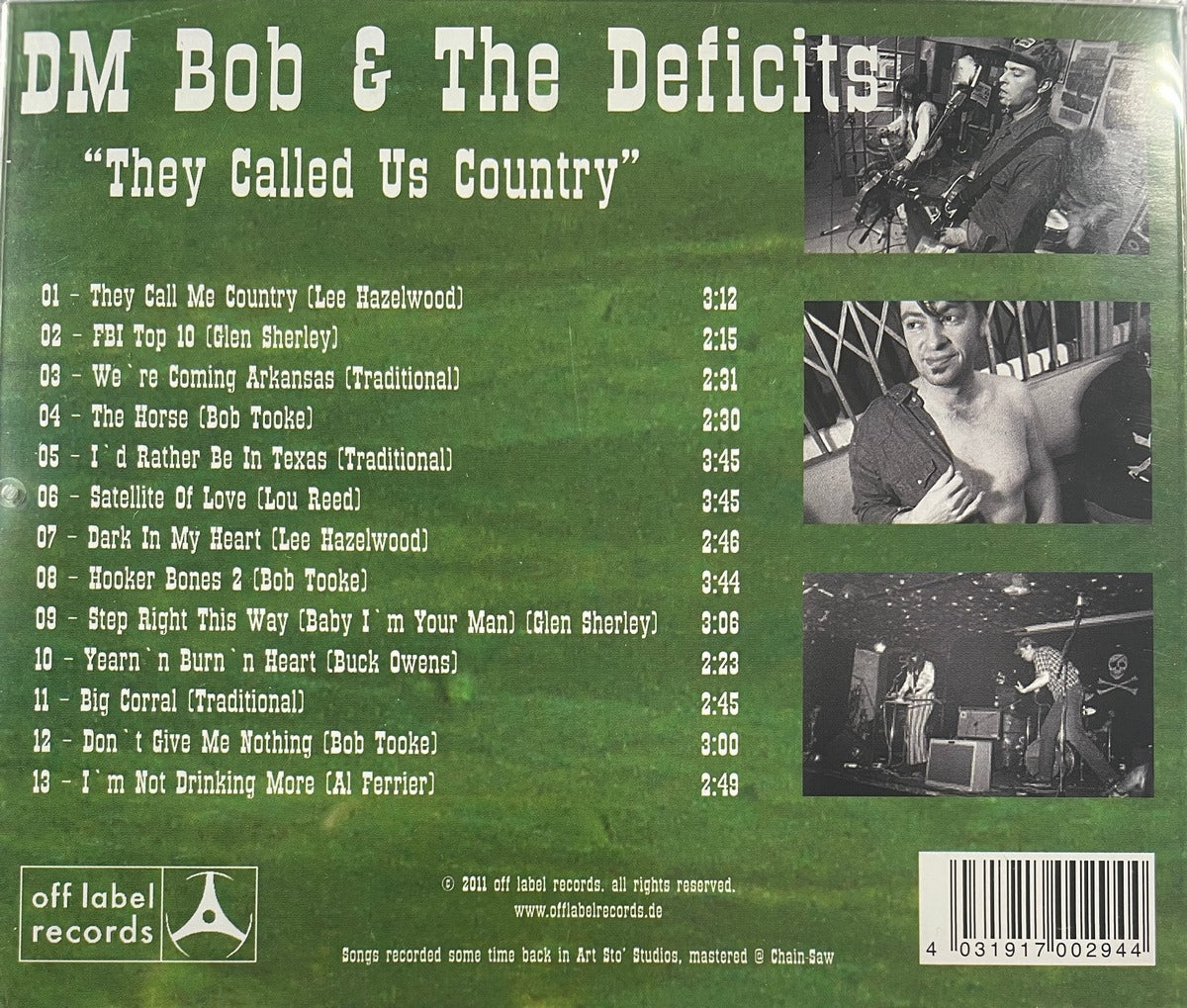 CD - DM Bob & The Deficits - They Call Us Country