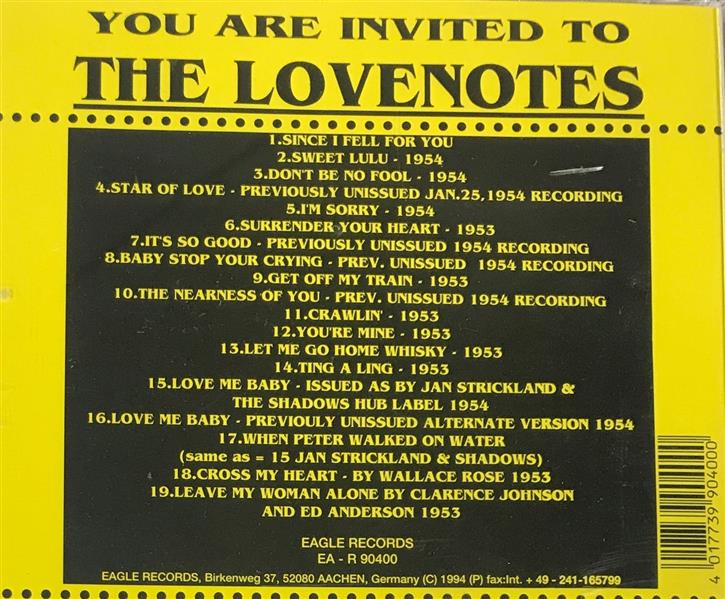 CD - Lovenotes - You Are Invited To The Lovenotes