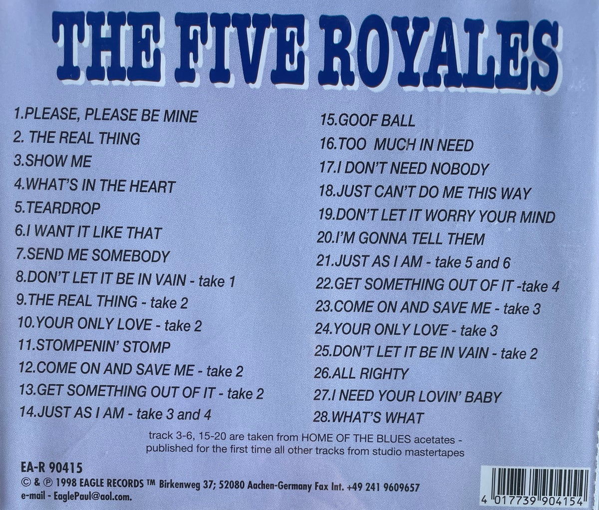CD - Five Royales - The Real Thing