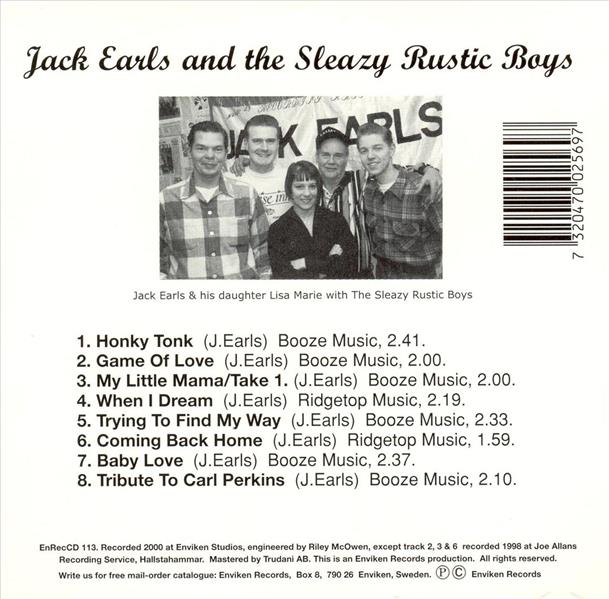 CD - Jack Earls & The Sleazy Rustic Boys - Game Of Love