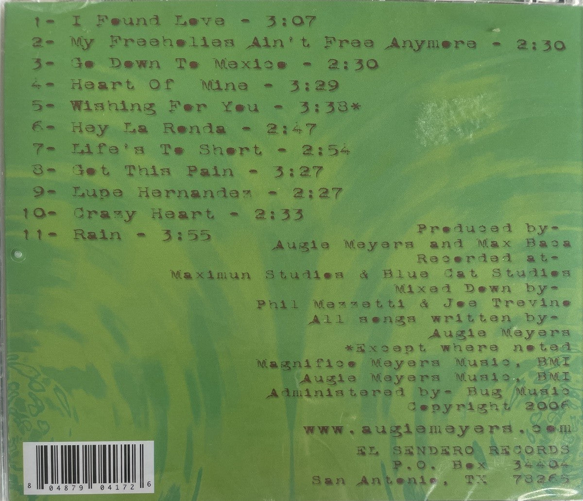 CD - Augie Meyers - And The Rocka Baca's My Freeholies Ain't Free Anymore