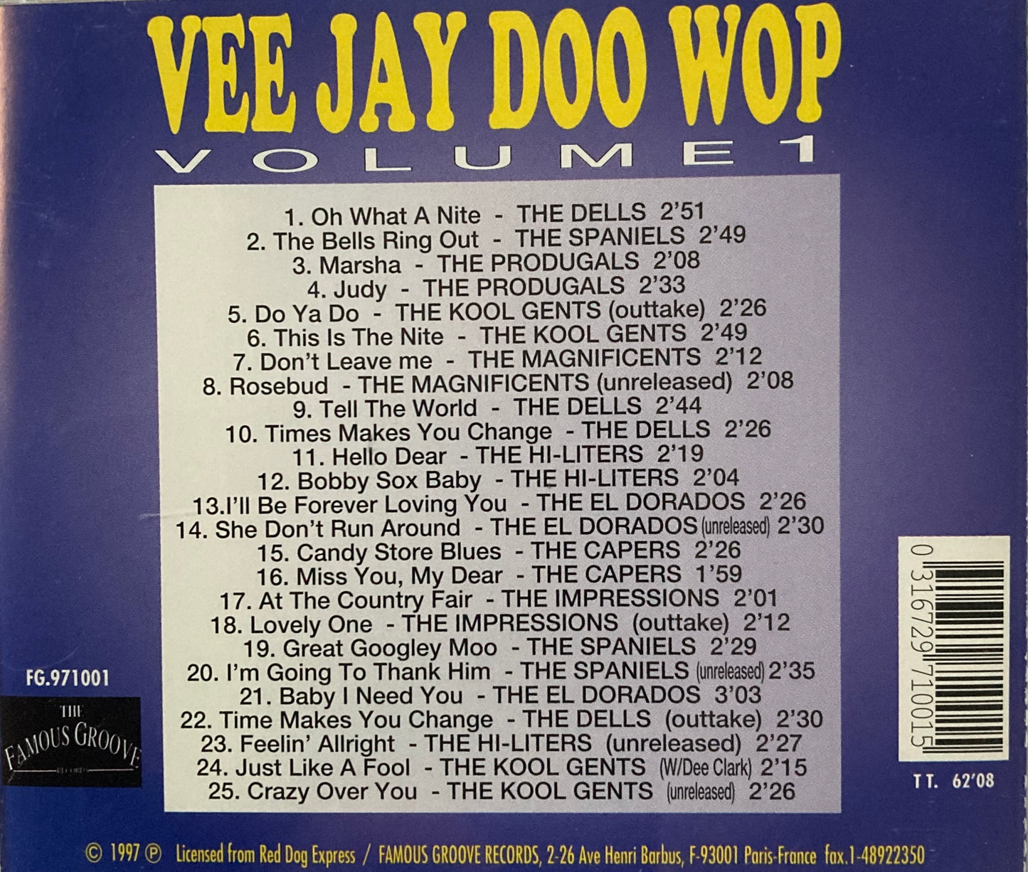CD - VA - Vee Jay Doo Wop Vol. 1