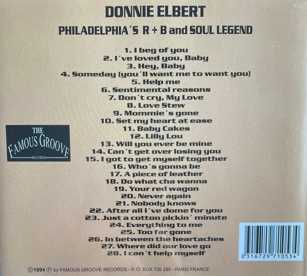 CD - Donnie Elbert - Philadelphia's R&B And Soul Legend