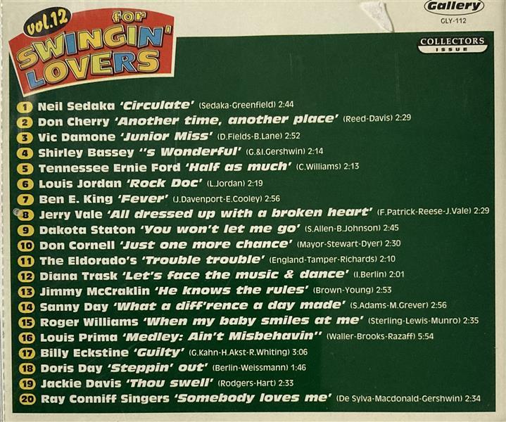 CD - VA - The 50's & 60's For Swingin' Lovers Vol. 12