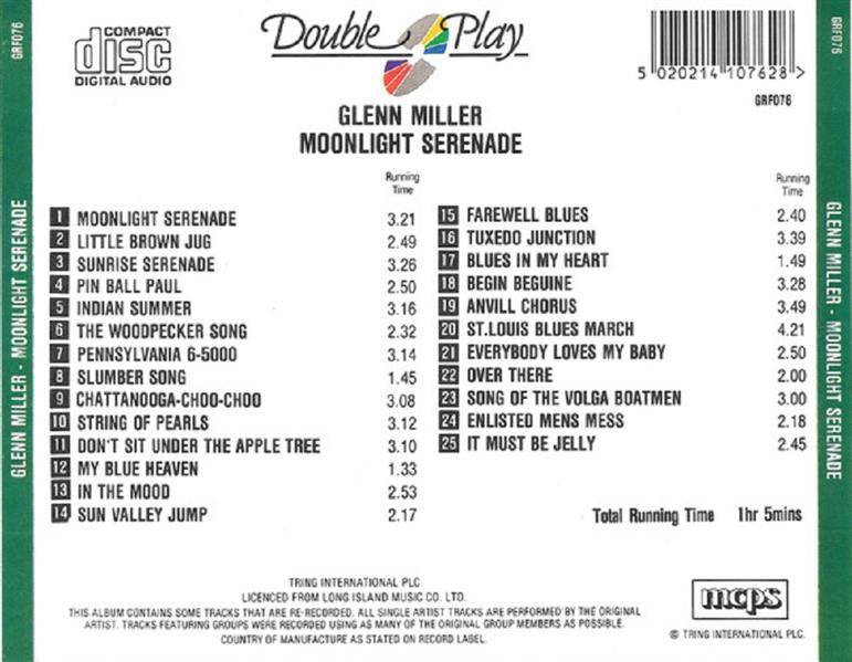 CD - Glen Miller - Moonlight Serenade
