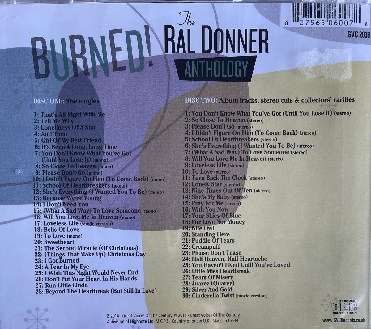CD-2 - Ral Donner - The Anthology - Burned!