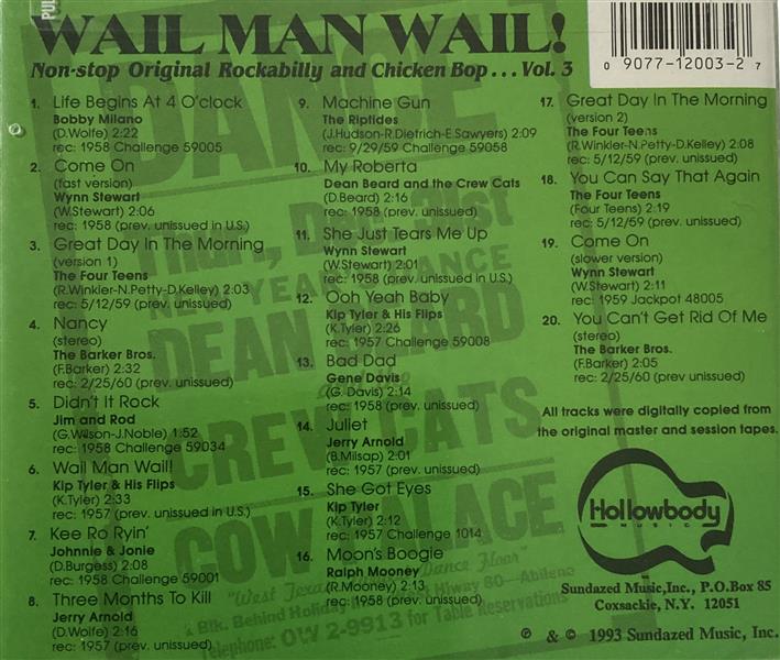 CD - VA - Wail Man Wail! - Original Rockabilly & Chicken Bop… Vol. 3