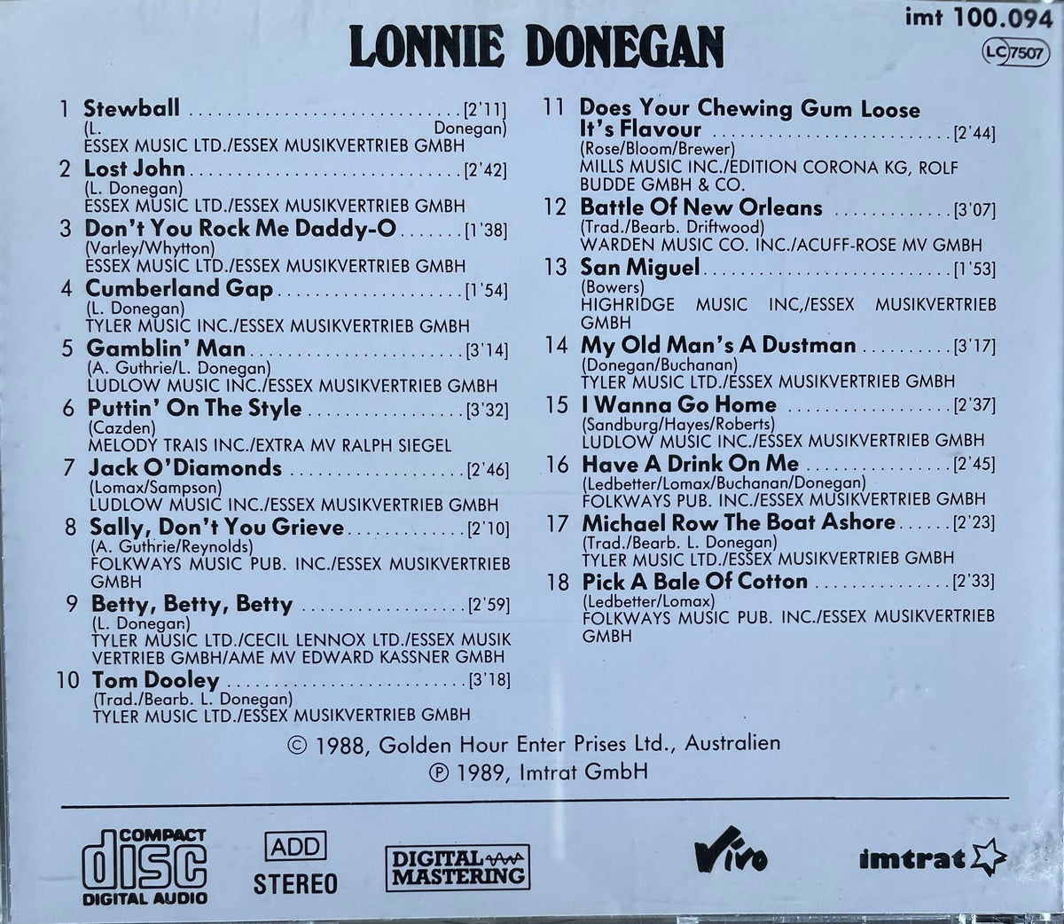CD - Lonnie Donegan - Skiffle Party