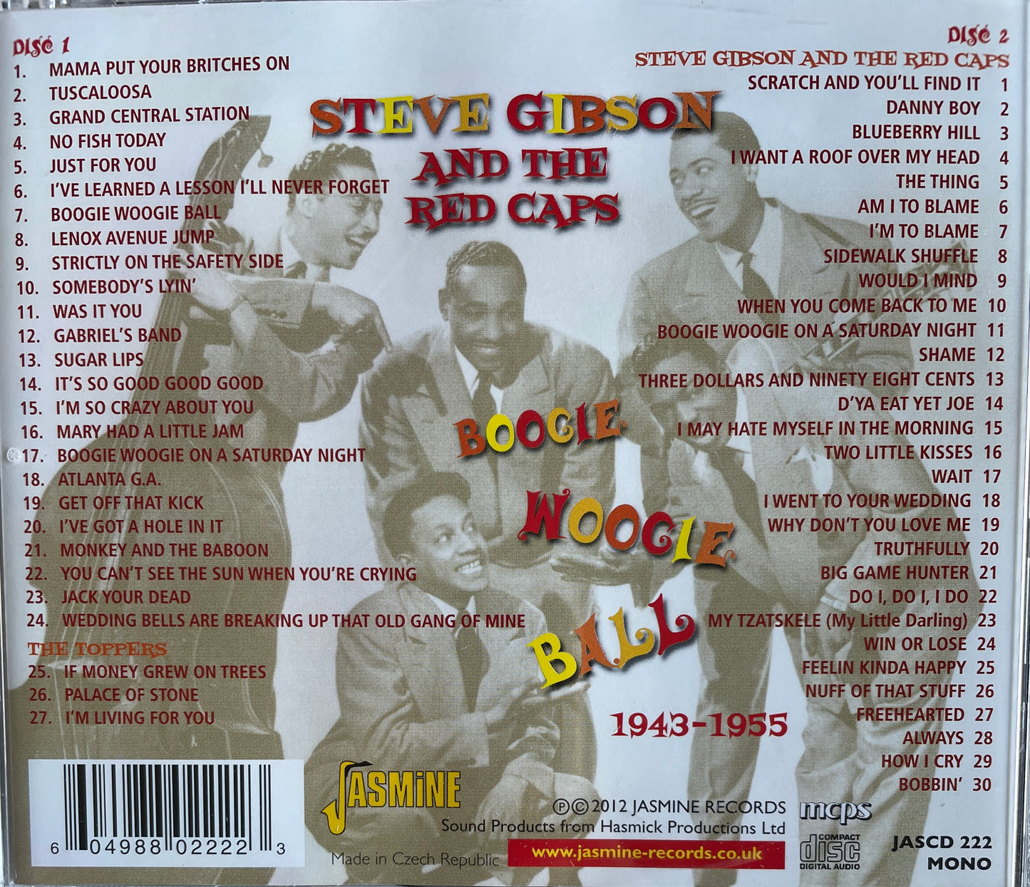 CD - Steve Gibson And The Redcaps - Boogie Woogie Ball 1943-1955
