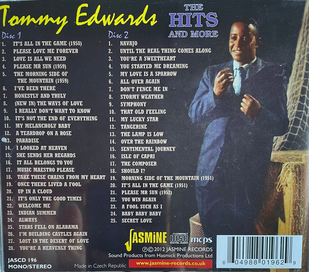 CD - Tommy Edwards - The Hits And More