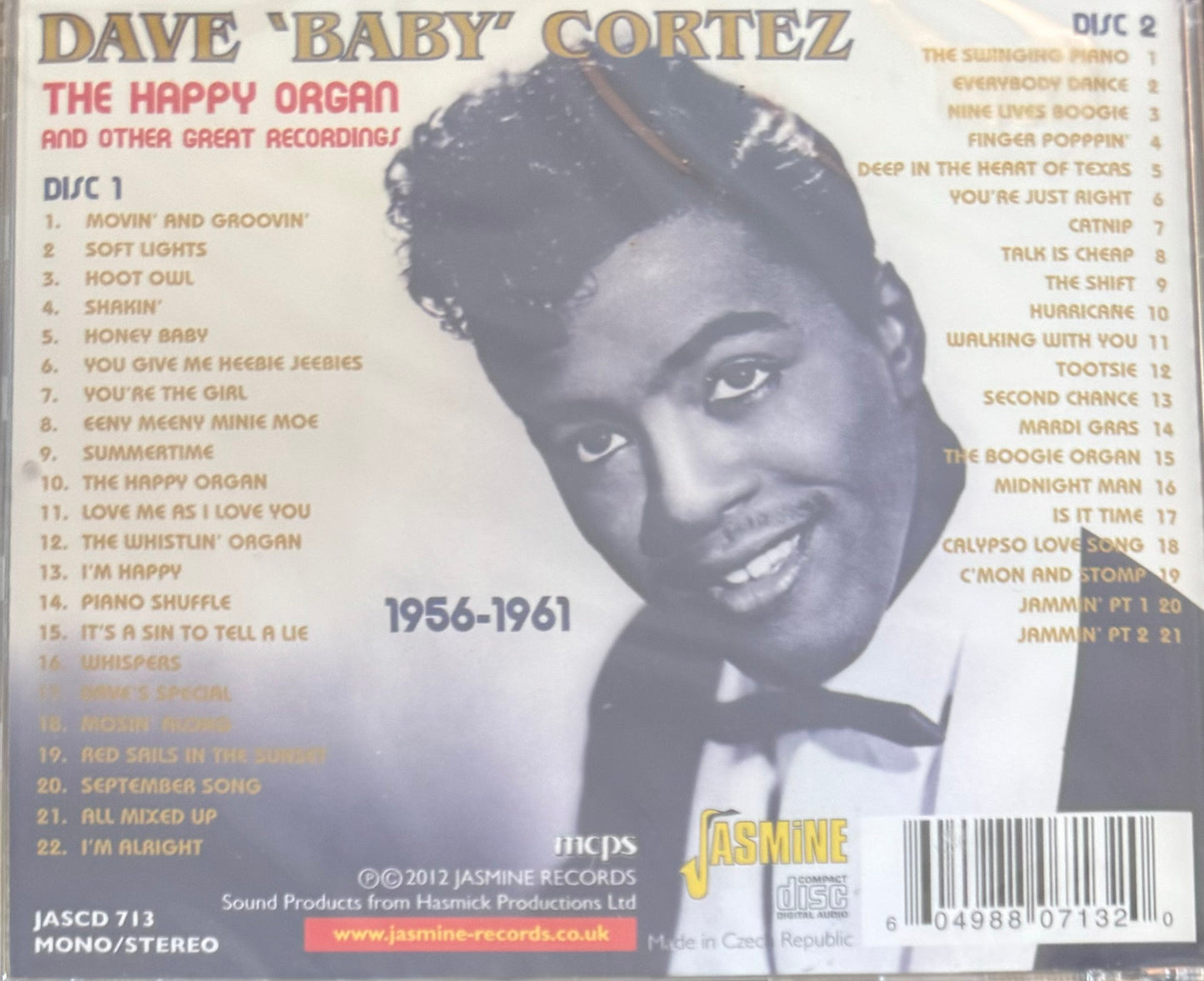 CD - Dave "Baby" Cortez - The Happy Organ And Other Great Recordings 1956-1961
