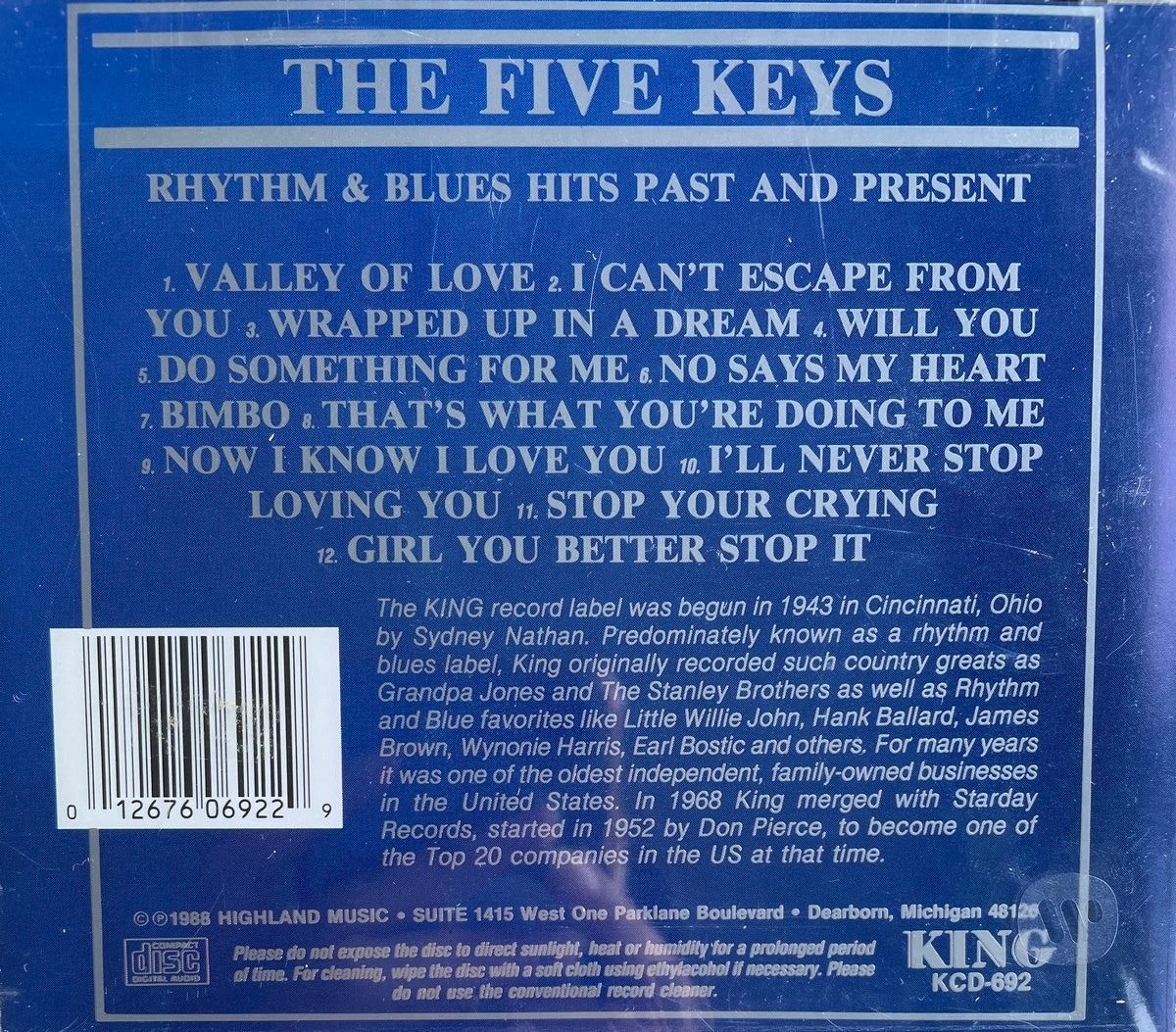 CD - Five Keys - Rhythm And Blues Hits - Past And Present