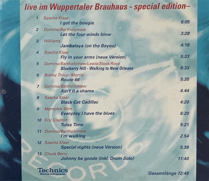 CD - Sascha Klaar - Live Im Wuppertaler Brauhaus