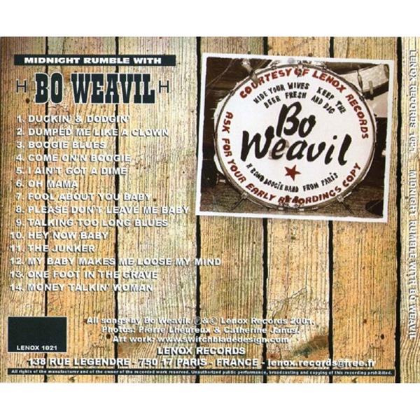 CD - Bo Weavil Blues Band - Midnight Rumble