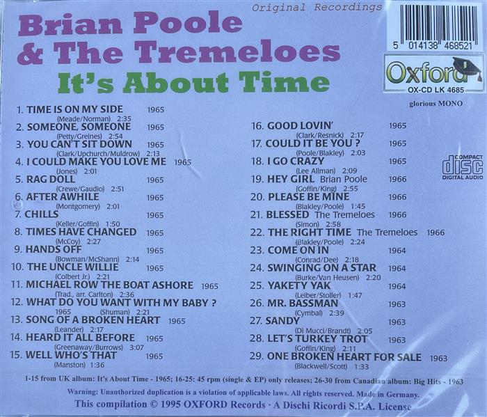 CD - Brian Poole & The Tremeloes - It's About Time - Anthology Vol. 3