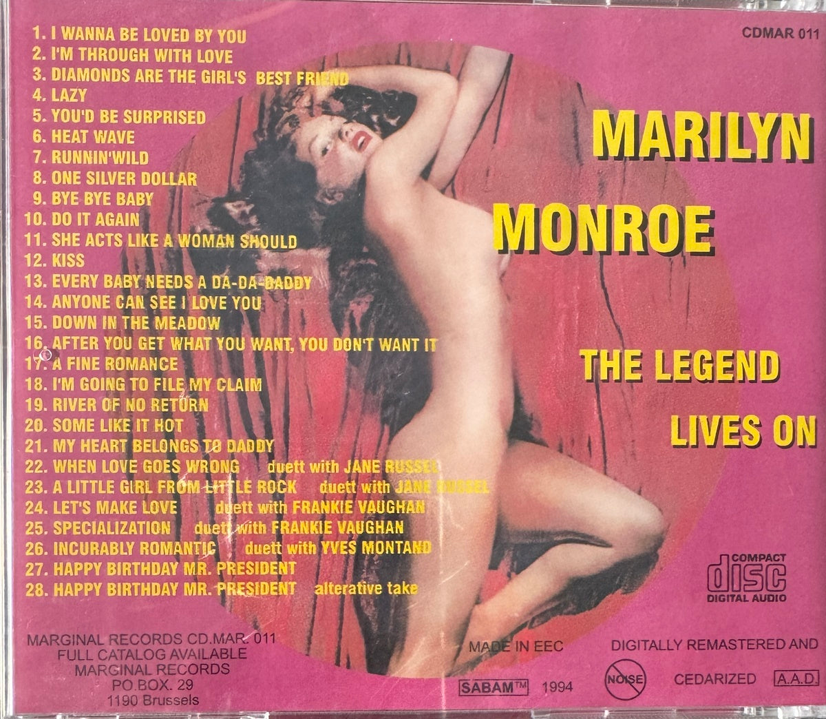 CD - Marilyn Monroe - The Legend Lives On