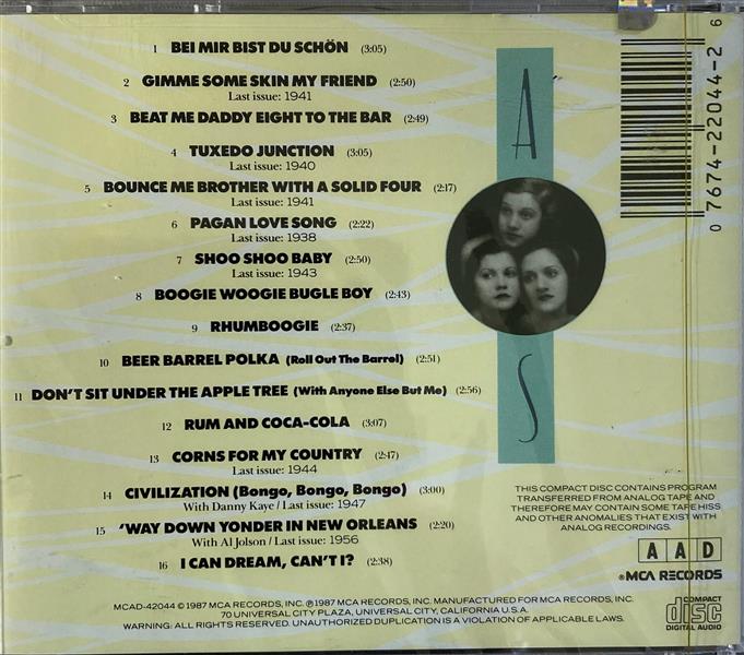 CD - Andews Sisters - 50th Anniversary Collection Vol.1