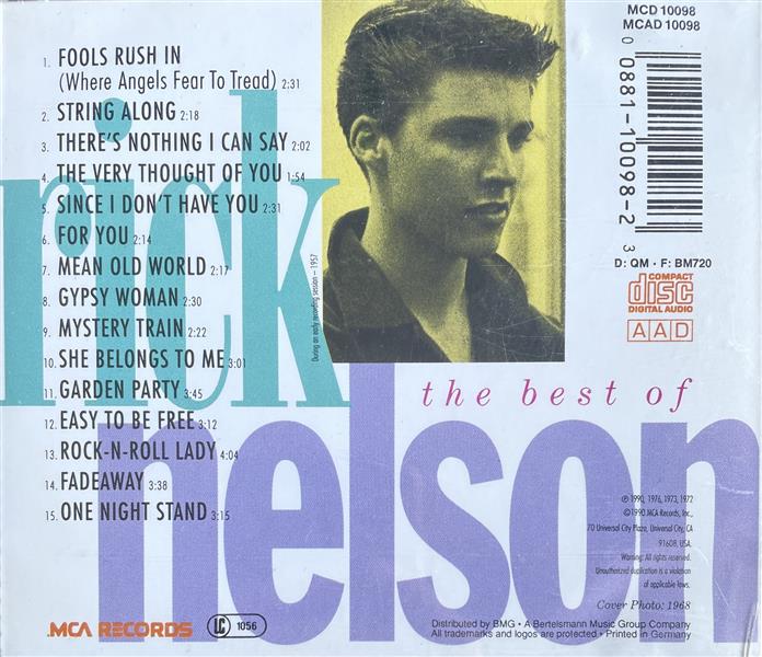 CD - Rick Nelson - The Best Of - 1963-1975
