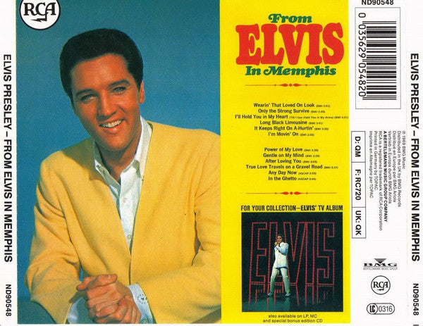 CD - Elvis presley - From Elvis In Memphis